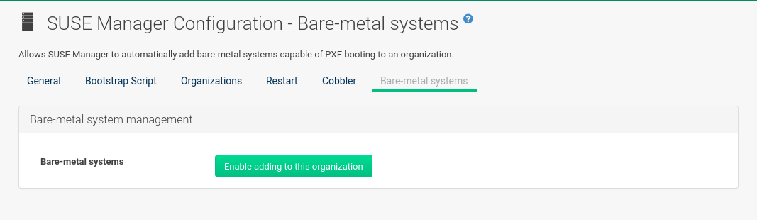 admin configuration bare metal systems