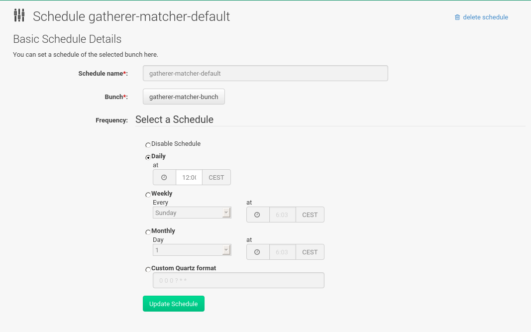 audit subscription matching gatherer matcher default