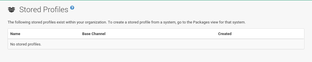 systems stored profiles